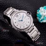 V6 Factory Ballon Bleu De Cartier White Dial Stainless Steel Textured Case Automatic Couple Watch 